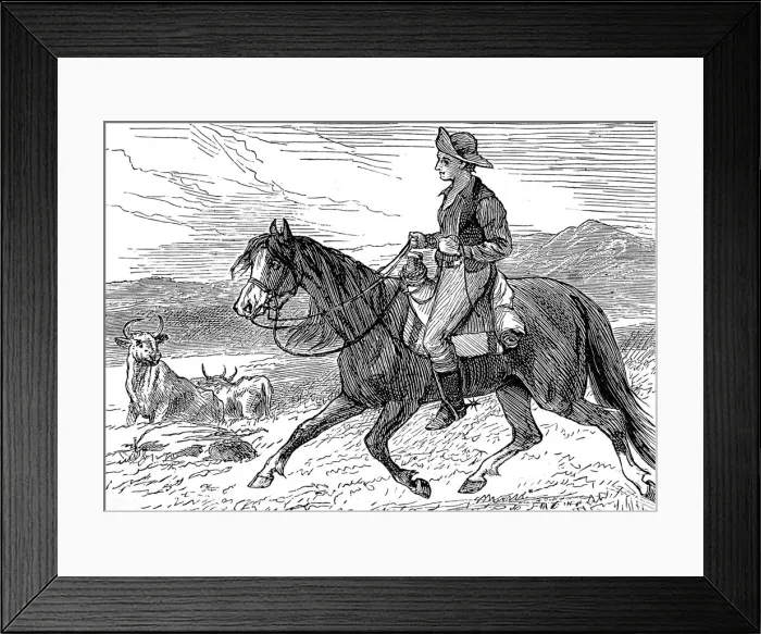 Framed Print : America. An Artist in the Far West. A Mormon Rancher Framed Print : America. An Artist in the Far West. A Mormon Rancher