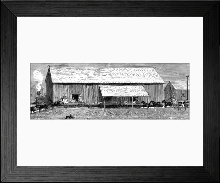 Framed Print : America. Wheat Farming in California. July: Warehousing