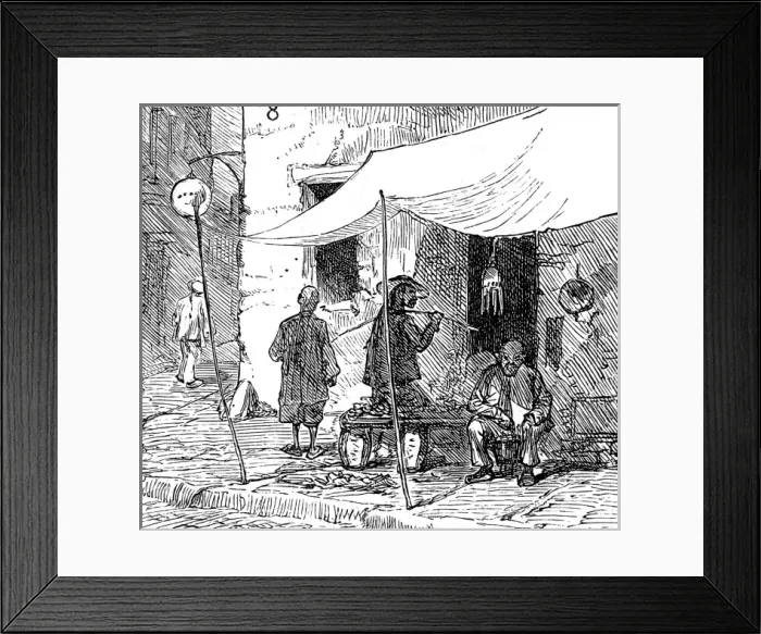 Framed Print : America, The Chinese in San Francisco. In the Chinese marker Framed Print : America, The Chinese in San Francisco. In the Chinese marker
