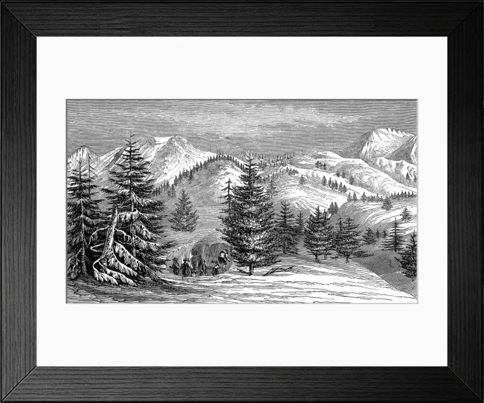 Framed Print : Ameerica. Scenes in Oregon and California. Pass in the Sierr Framed Print : Ameerica. Scenes in Oregon and California. Pass in the Sierr