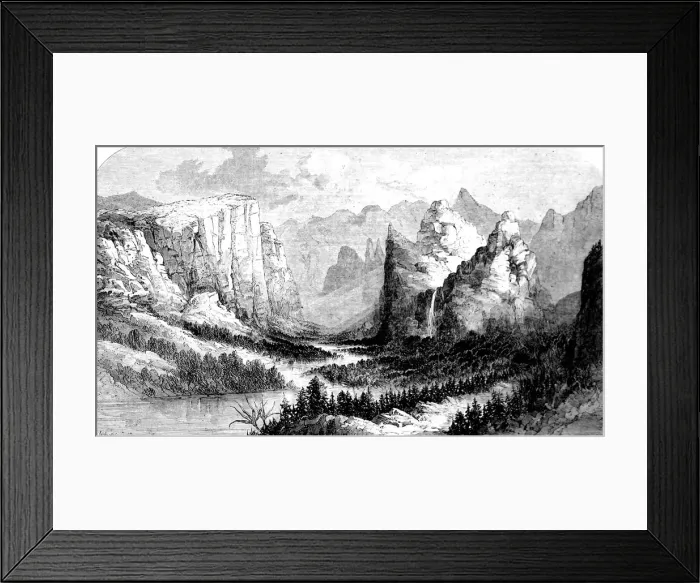 Framed Print : America. The Yomamite Valley, California Framed Print : America. The Yomamite Valley, California