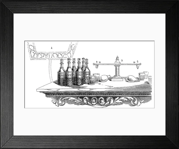 Framed Print : American Drinks, showing a large cistern of soda water and t Framed Print : American Drinks, showing a large cistern of soda water and t