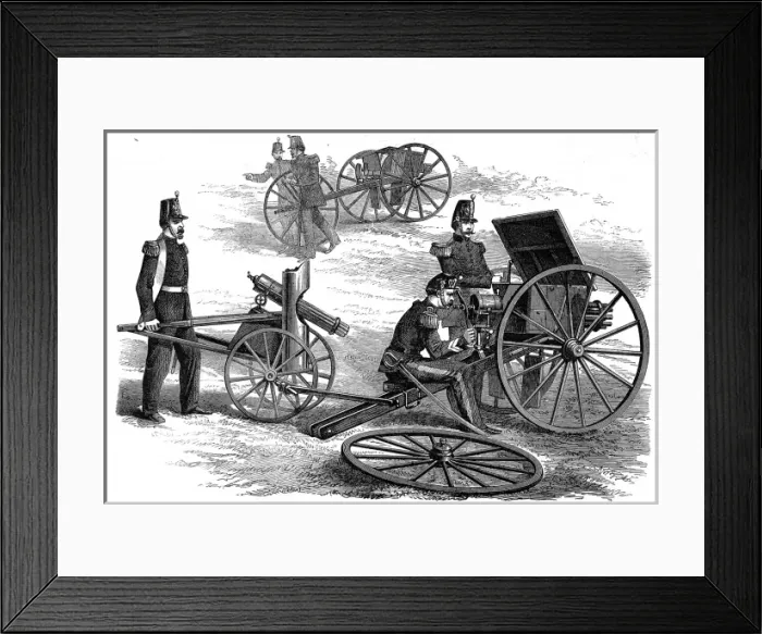 Framed Print : Franco-Prussian War. The Mitrailleuse Framed Print : Franco-Prussian War. The Mitrailleuse
