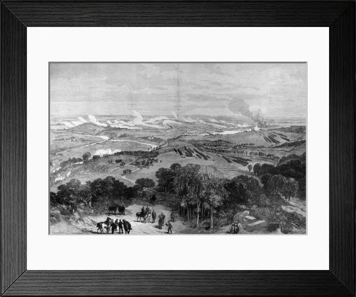 Framed Print : Franco-Prussian War. General View of the Battle of Sedan fro Framed Print : Franco-Prussian War. General View of the Battle of Sedan fro