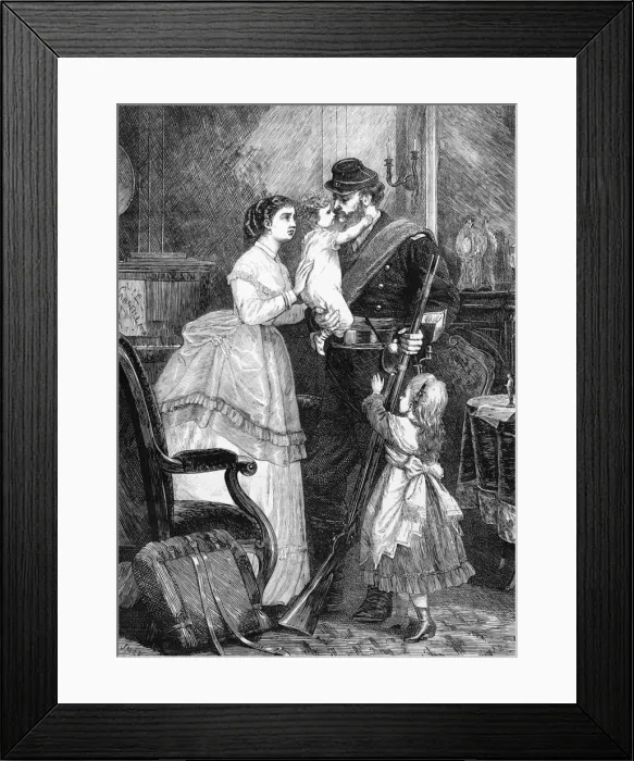 Framed Print : Franco-Prussian War. Adieu Framed Print : Franco-Prussian War. Adieu