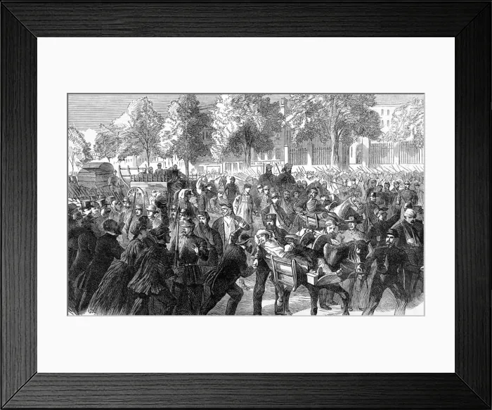 Framed Print : Wounded French Soldiers entering Paris; Franco-Prussian War Framed Print : Wounded French Soldiers entering Paris; Franco-Prussian War