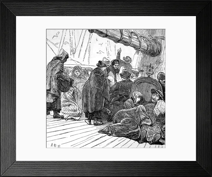 Framed Print : Passengers on an Emigrant Ship, Atlantic, 1870 Framed Print : Passengers on an Emigrant Ship, Atlantic, 1870