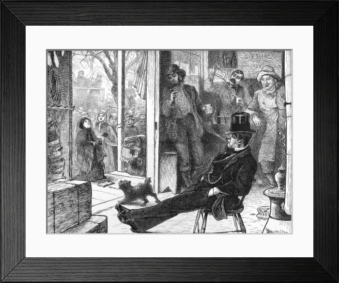 Framed Print : Members of the Womens Crusade surrounding a Whisky Saloon Framed Print : Members of the Womens Crusade surrounding a Whisky Saloon