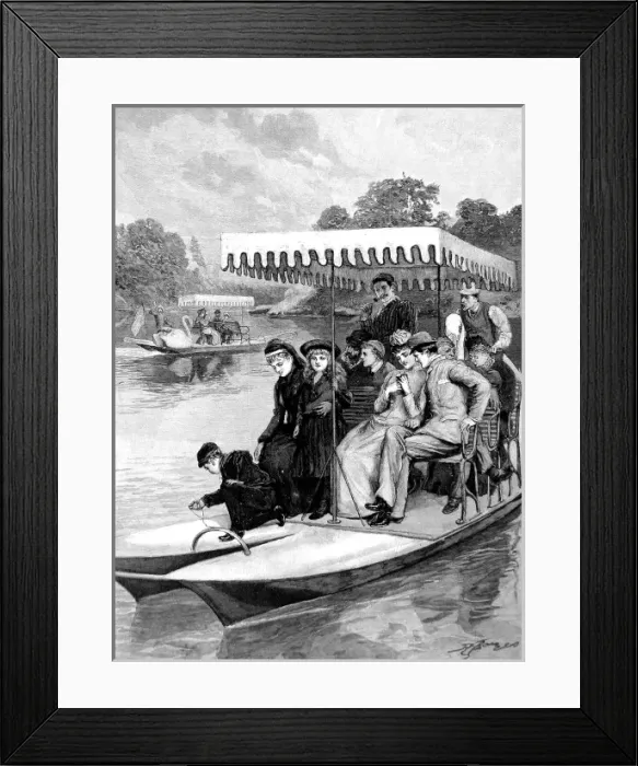 Framed Print : Pedaloes on the Lake in Central Park, New York, 1891 Framed Print : Pedaloes on the Lake in Central Park, New York, 1891