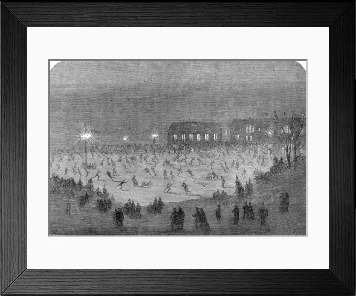 Framed Print : Skating in Central Park, New York, 1865 Framed Print : Skating in Central Park, New York, 1865
