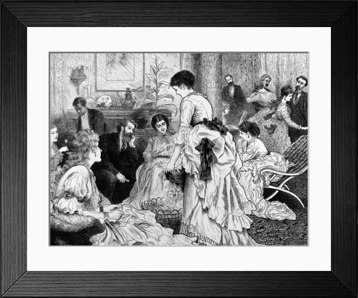 Framed Print : Folding Ballots in a New York Politicians House, 1872 Framed Print : Folding Ballots in a New York Politicians House, 1872