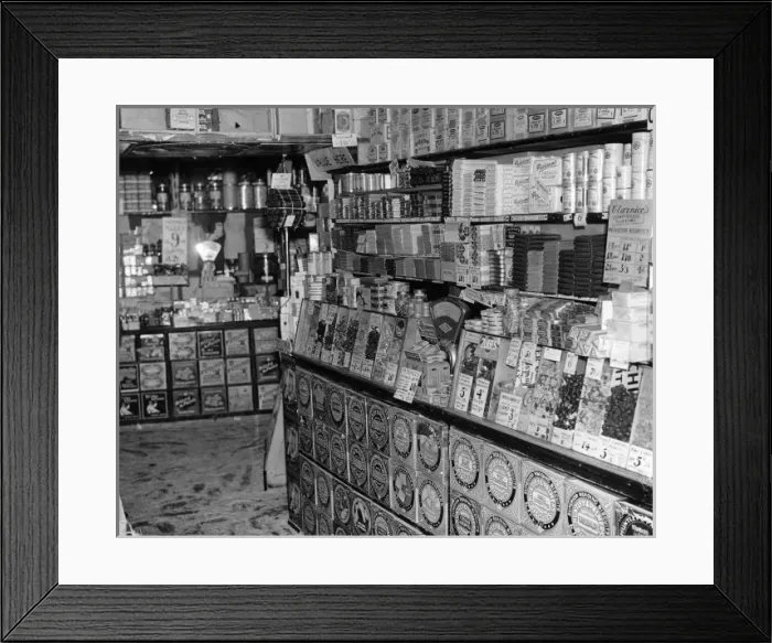 Framed Print : Chocolates at Barbers Shop, London, c. 1930 Framed Print : Chocolates at Barbers Shop, London, c. 1930