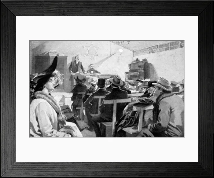Framed Print : Zionist Lecture in the East End of London, 1904
