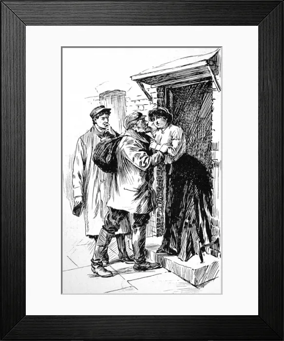Framed Print : An Immigrant arriving in London, 1904 Framed Print : An Immigrant arriving in London, 1904
