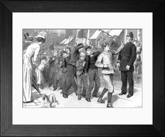 Framed Print : The School Childrens Strike, 1889 Framed Print : The School Childrens Strike, 1889