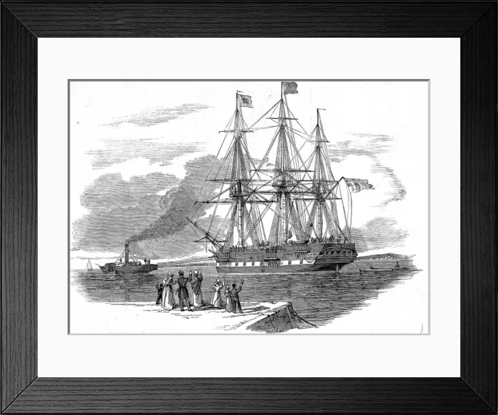 Framed Print : An Emigrant Ship leaving Great Britain, 1844 Framed Print : An Emigrant Ship leaving Great Britain, 1844
