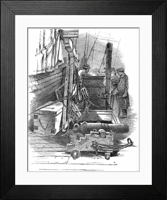 Framed Print : Cooking Soup on an Emigrant Ship, 1849
