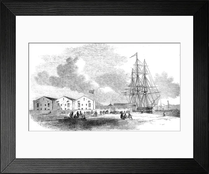 Framed Print : Emigration Depot at Birkenhead, Wirral, 1852 Framed Print : Emigration Depot at Birkenhead, Wirral, 1852