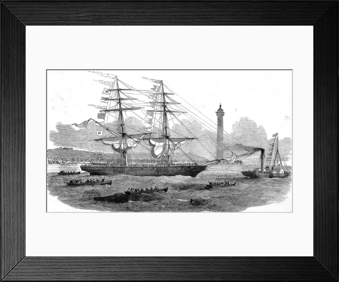 Framed Print : Departure of the Emigrant Ship Lizzie Webber, 1852 Framed Print : Departure of the Emigrant Ship Lizzie Webber, 1852