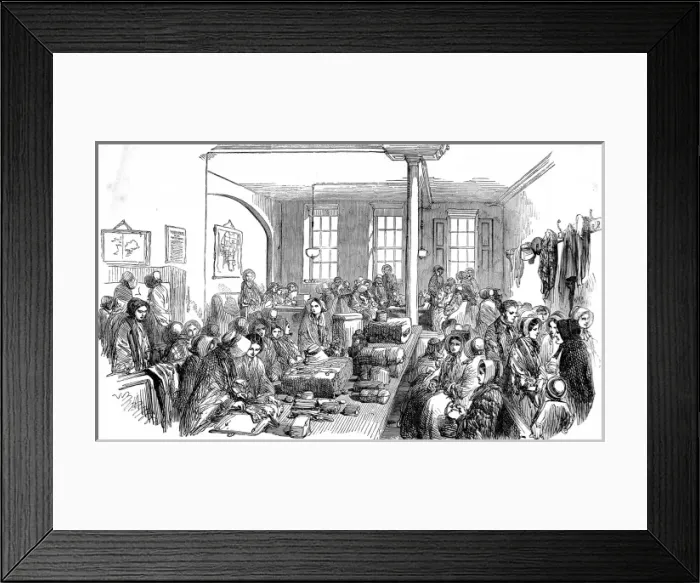 Framed Print : The Female Emigrants Home, Hatton Garden, 1853 Framed Print : The Female Emigrants Home, Hatton Garden, 1853