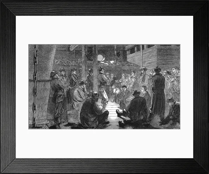 Framed Print : The Bachelors accomodation on the emigrant ship, Indus, 1 Framed Print : The Bachelors accomodation on the emigrant ship, Indus, 1