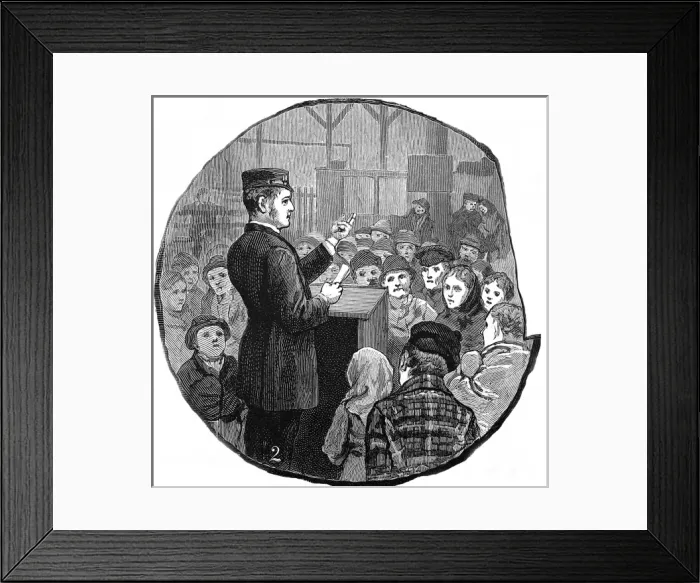 Framed Print : Official at the Castle Garden Depot, New York, 1886 Framed Print : Official at the Castle Garden Depot, New York, 1886