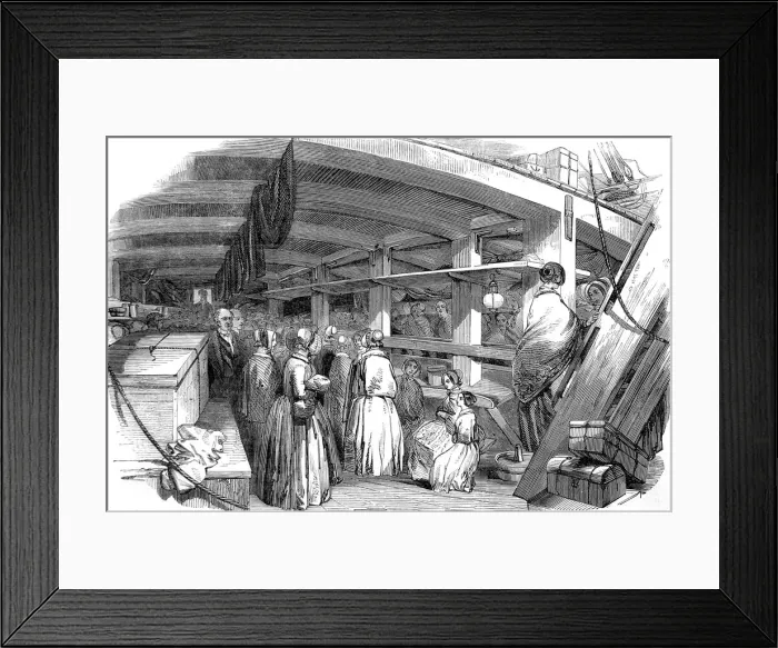 Framed Print : Between Decks on an Emigrant Ship, 1850 Framed Print : Between Decks on an Emigrant Ship, 1850