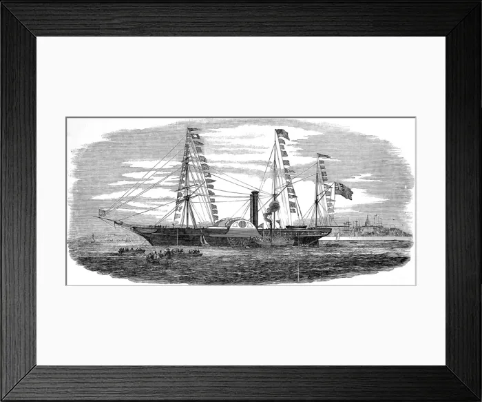 Framed Print : The Steamship Viceroy, Galway Bay, 1850 Framed Print : The Steamship Viceroy, Galway Bay, 1850