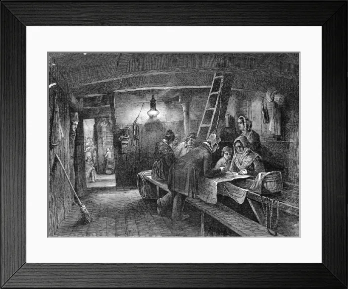 Framed Print : Below Decks on an Emigrant Ship, 1849 Framed Print : Below Decks on an Emigrant Ship, 1849