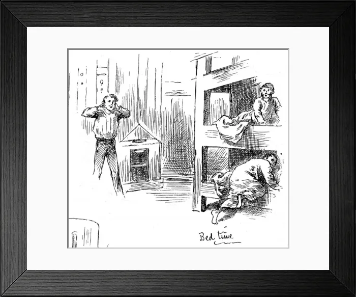 Framed Print : Passengers going to bed on an Emigrant Ship, 1884 Framed Print : Passengers going to bed on an Emigrant Ship, 1884