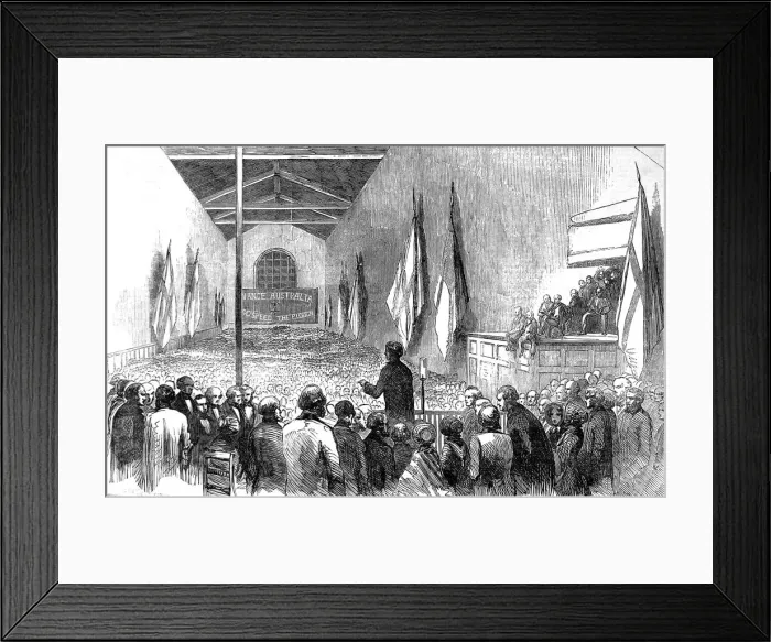 Framed Print : Group Meeting of the Family Colonisation Loan Society, 1852