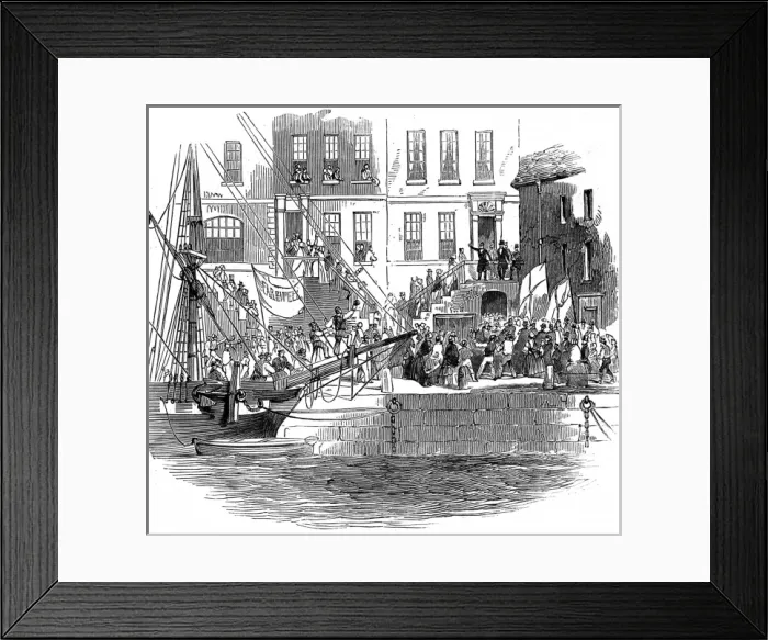 Framed Print : Father Matthew Leaving Cork for America, 1849 Framed Print : Father Matthew Leaving Cork for America, 1849