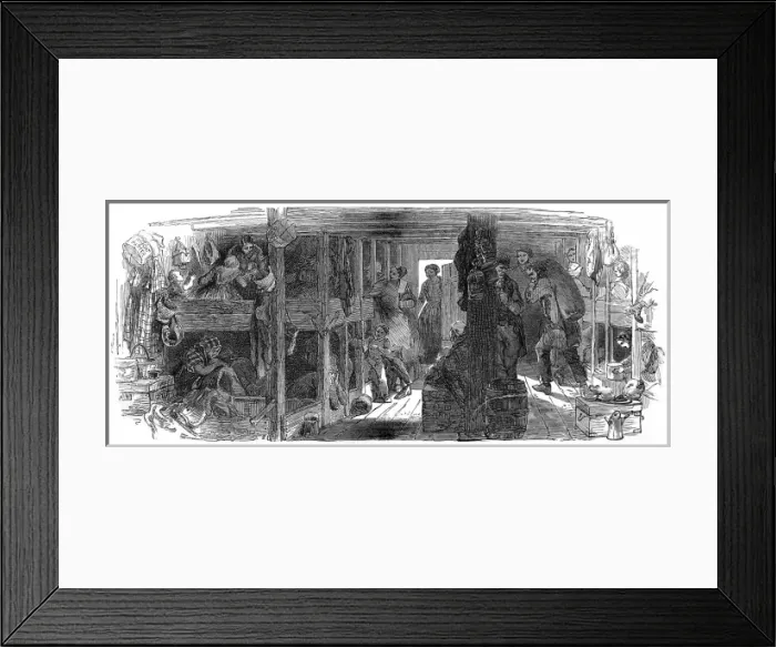 Framed Print : Emigration. Emigration Vessel Between Decks