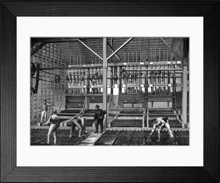 Framed Print : Interior of a Gold Quartz Crushing Battery Framed Print : Interior of a Gold Quartz Crushing Battery