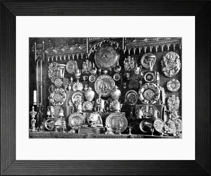 Framed Print : King George Vs collection of Gold Plate, Windsor Castle, 19