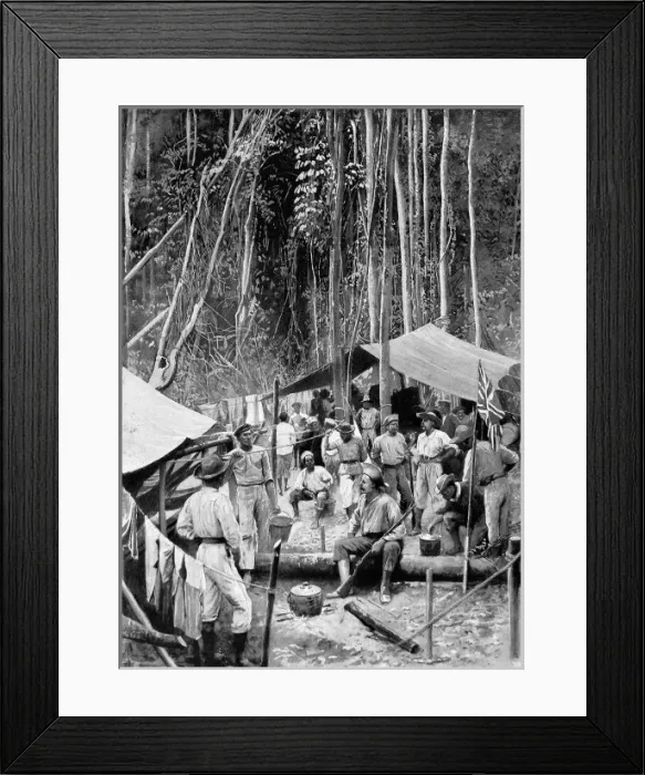Framed Print : The debatable Land in British Guiana. A Gold Prospecting Par