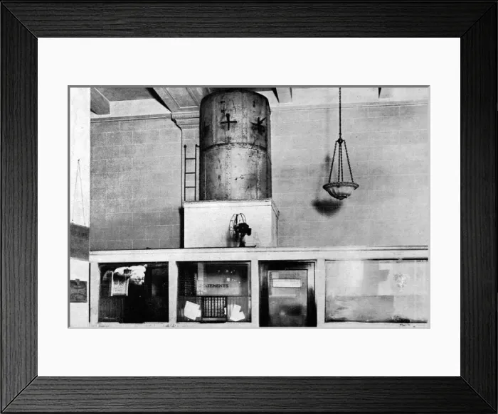 Framed Print : Checking the Bank Thief: Steel Pill-Boxes Guard Valuables Framed Print : Checking the Bank Thief: Steel Pill-Boxes Guard Valuables