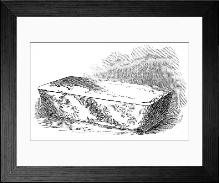 Framed Print : Bullion Office. Bank of England. Bar of Silver Framed Print : Bullion Office. Bank of England. Bar of Silver