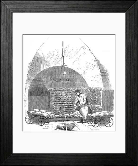 Framed Print : Bullion Office. Bank of England. Compartment in the Bullion Framed Print : Bullion Office. Bank of England. Compartment in the Bullion