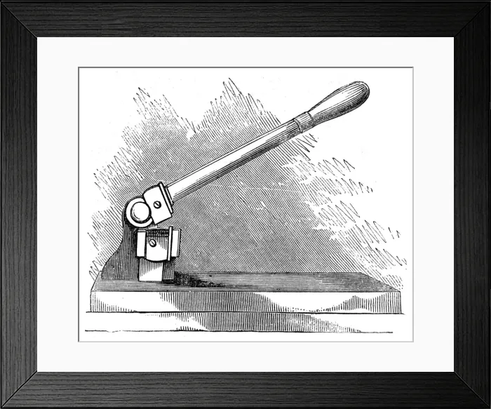 Framed Print : Bullion Office. Bank of England. Chopper for Light Sovereign Framed Print : Bullion Office. Bank of England. Chopper for Light Sovereign