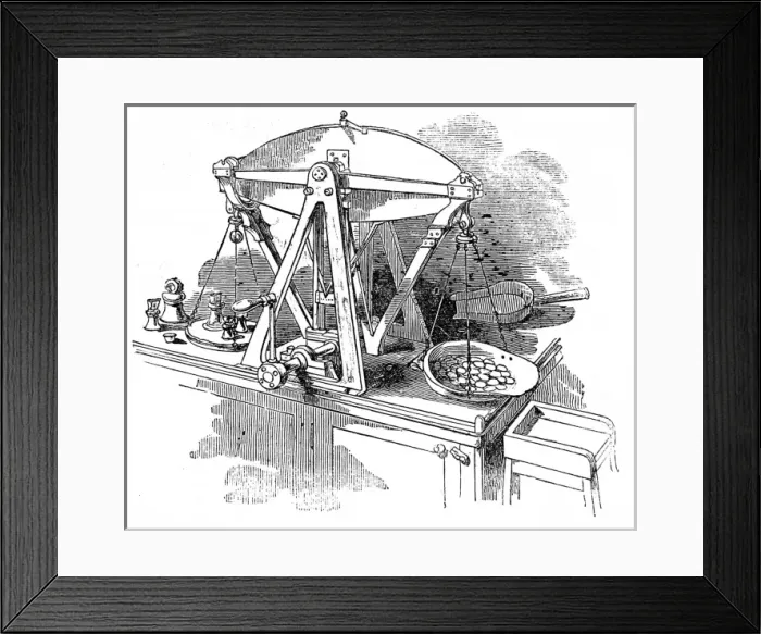Framed Print : Bullion Office. Bank of England. Balance for Dollars Framed Print : Bullion Office. Bank of England. Balance for Dollars