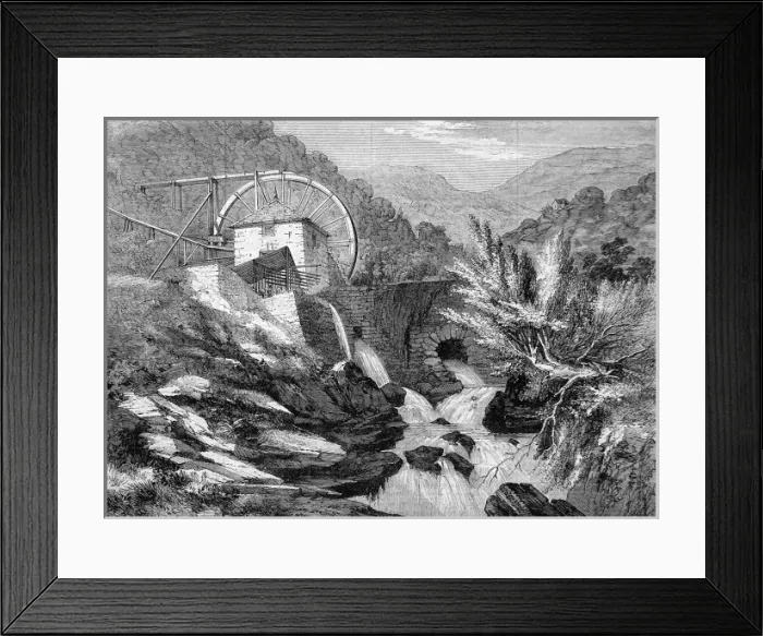 Framed Print : Vigra Gold Mine, Wales, 1862