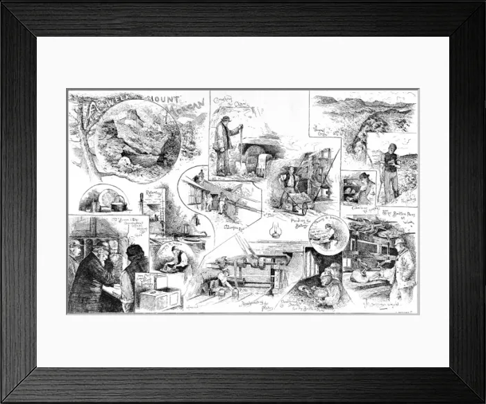 Framed Print : The Gold Mines of Mount Morgan, Wales, 1888 Framed Print : The Gold Mines of Mount Morgan, Wales, 1888
