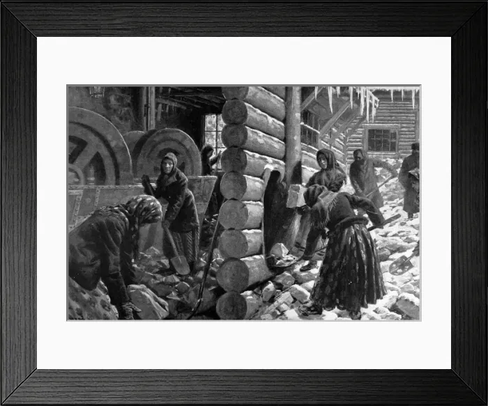 Framed Print : Gold Shovelled like Coal. A Curiosity of a Siberian Mine. Spa
