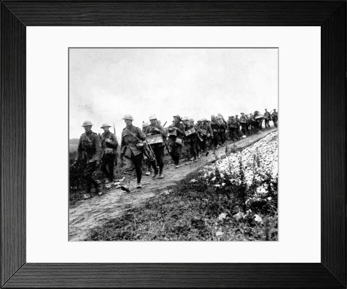 Framed Print : A column of British grenadiers Framed Print : A column of British grenadiers