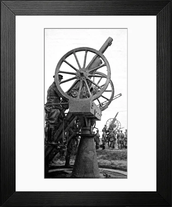 Framed Print : A British anti-aircraft gun
