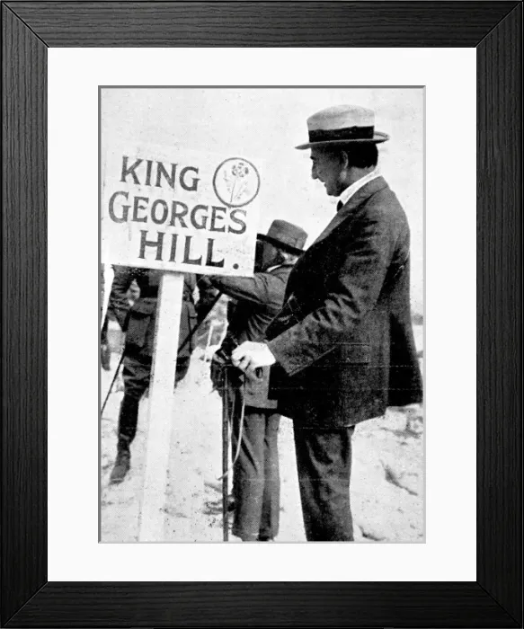 Framed Print : David Lloyd and Lord Reading on King Georges Hill