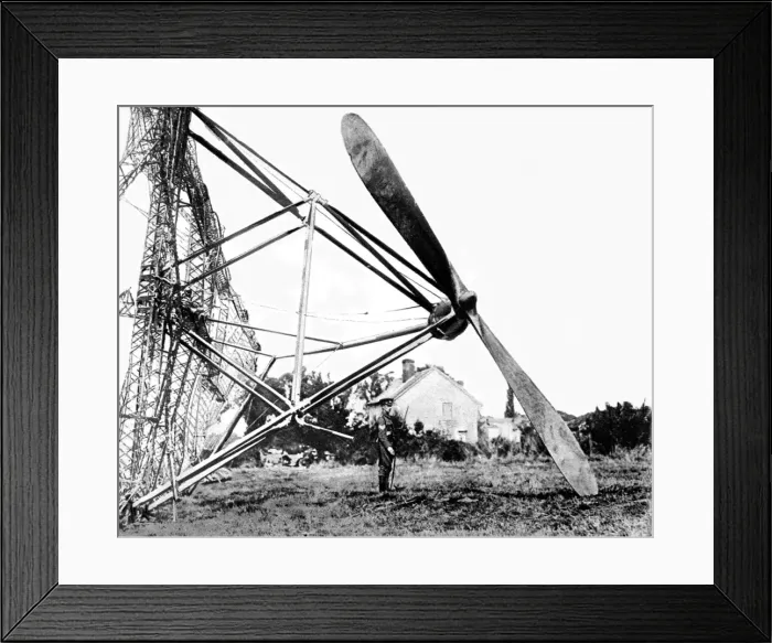 Framed Print : A propeller attached to the wreckage of a German zeppelin Framed Print : A propeller attached to the wreckage of a German zeppelin