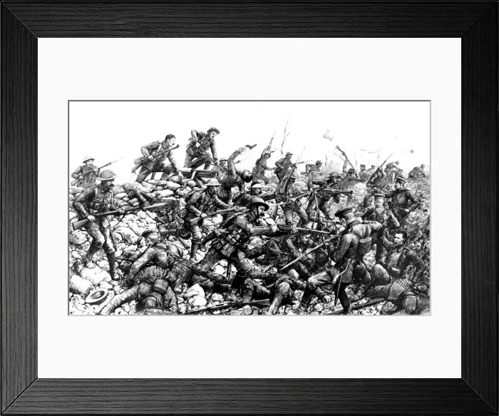 Framed Print : A furious charge of Irish troops at the taking of Guillemon Framed Print : A furious charge of Irish troops at the taking of Guillemon