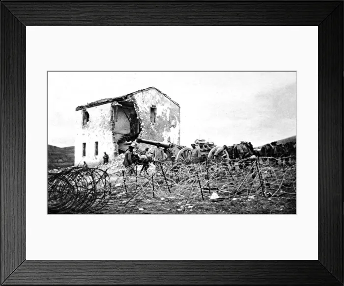 Framed Print : A French heavy-gun battery on the Macedonian border Framed Print : A French heavy-gun battery on the Macedonian border
